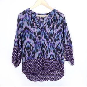 BeachLunchLounge Purple Printed Tunic Size Med